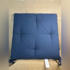 Pottery Barn Universal Tufted Dining Chair Cushion Ink Blue 19" sq #A177 2-Pack